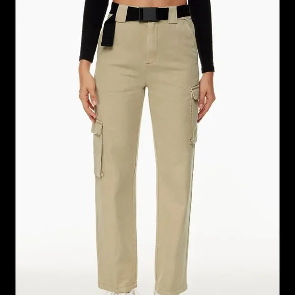 NWT Aritzia TNA Belted Cargo Pant Gd Humus Beige XS - Picture 2 of 13